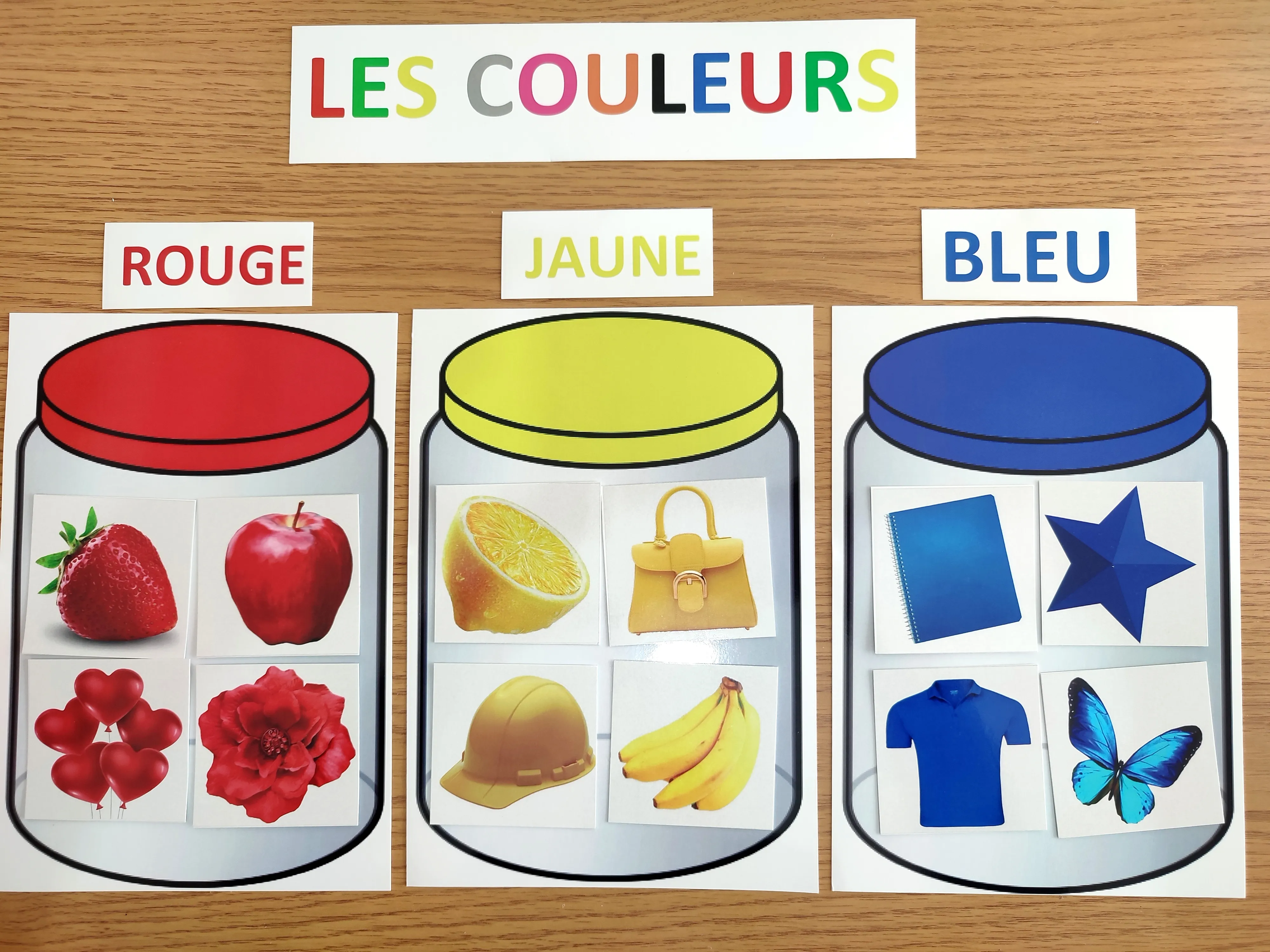 Activité des couleurs (arabe, anglais, français )