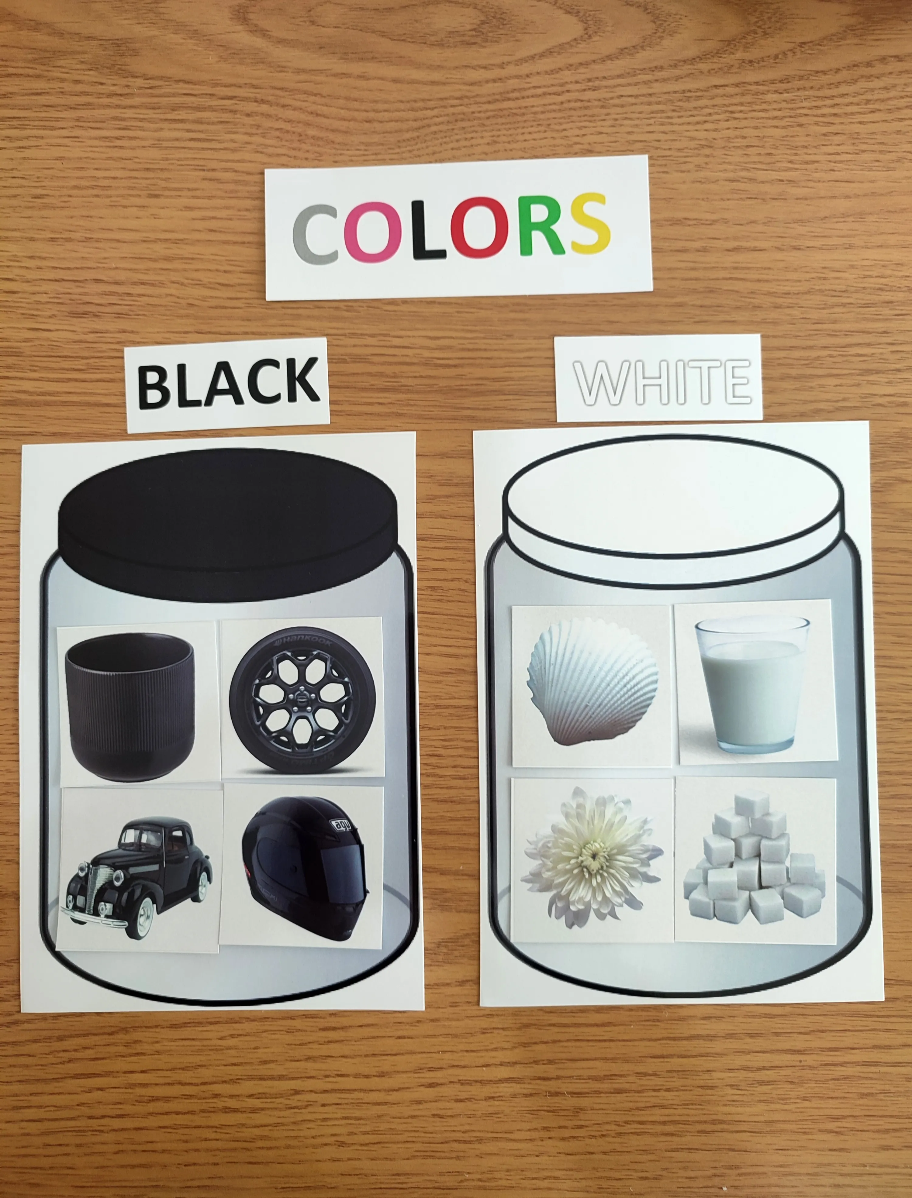 Activité des couleurs (arabe, anglais, français )