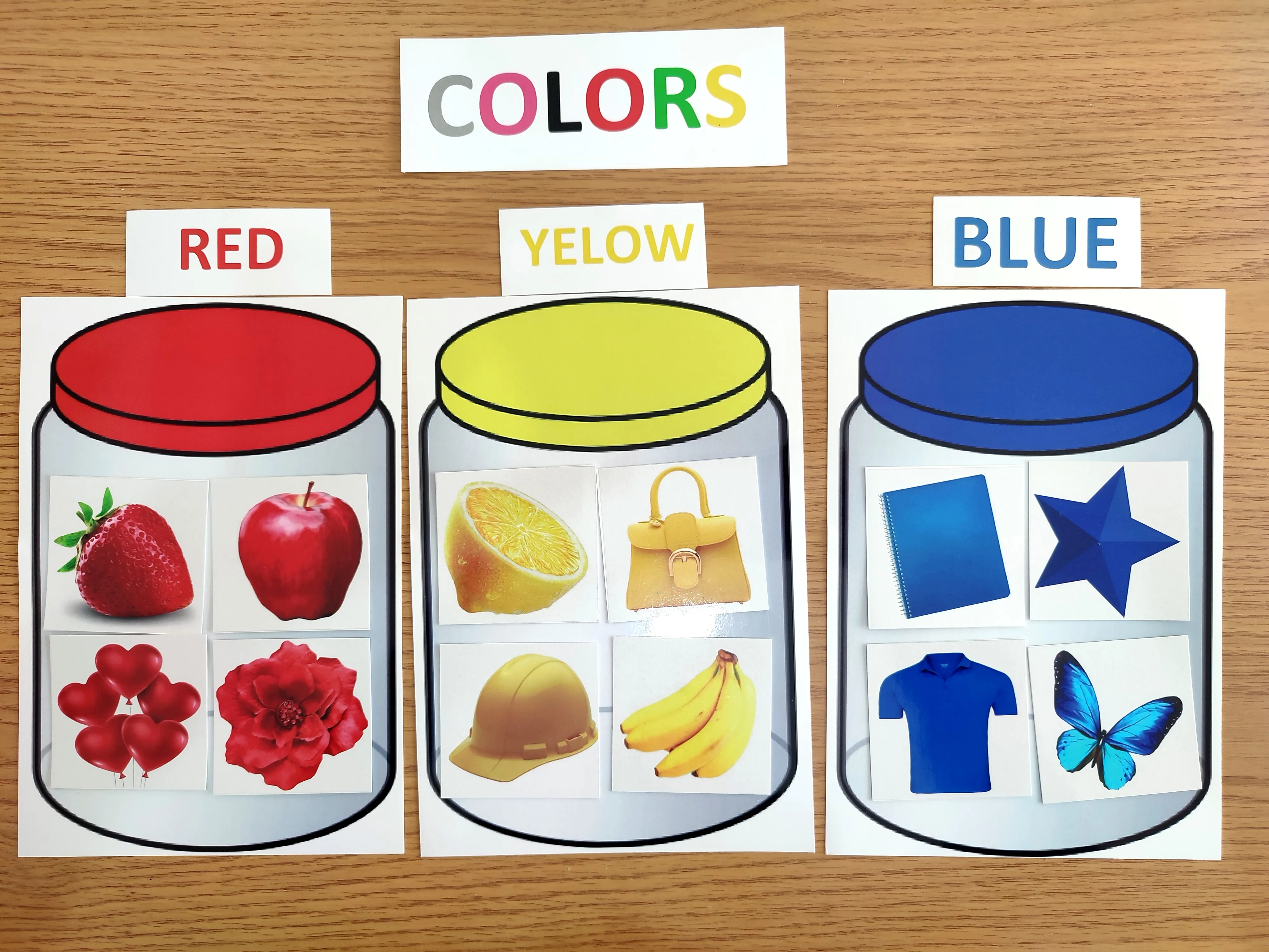 Activité des couleurs (arabe, anglais, français )