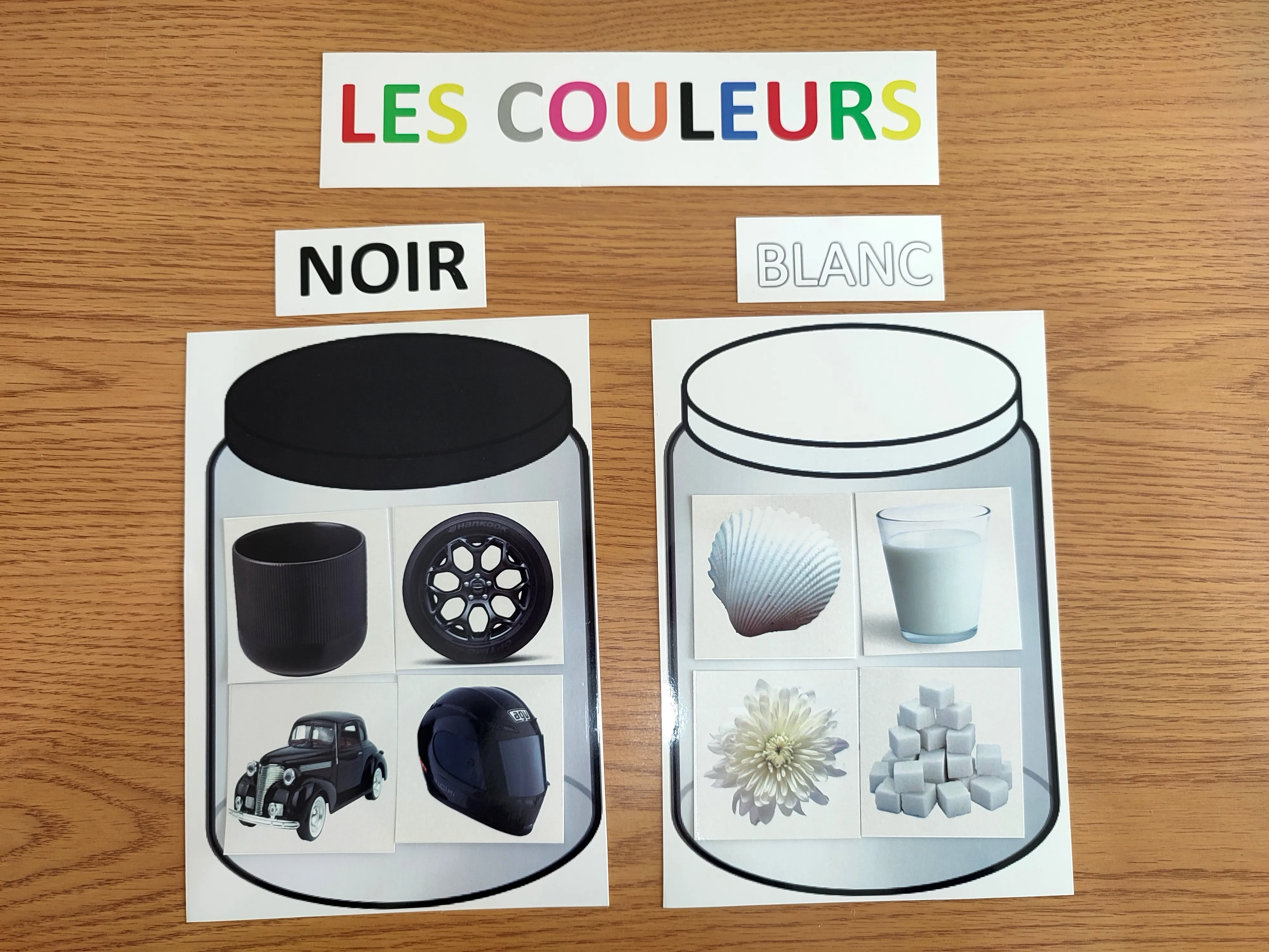 Activité des couleurs (arabe, anglais, français )