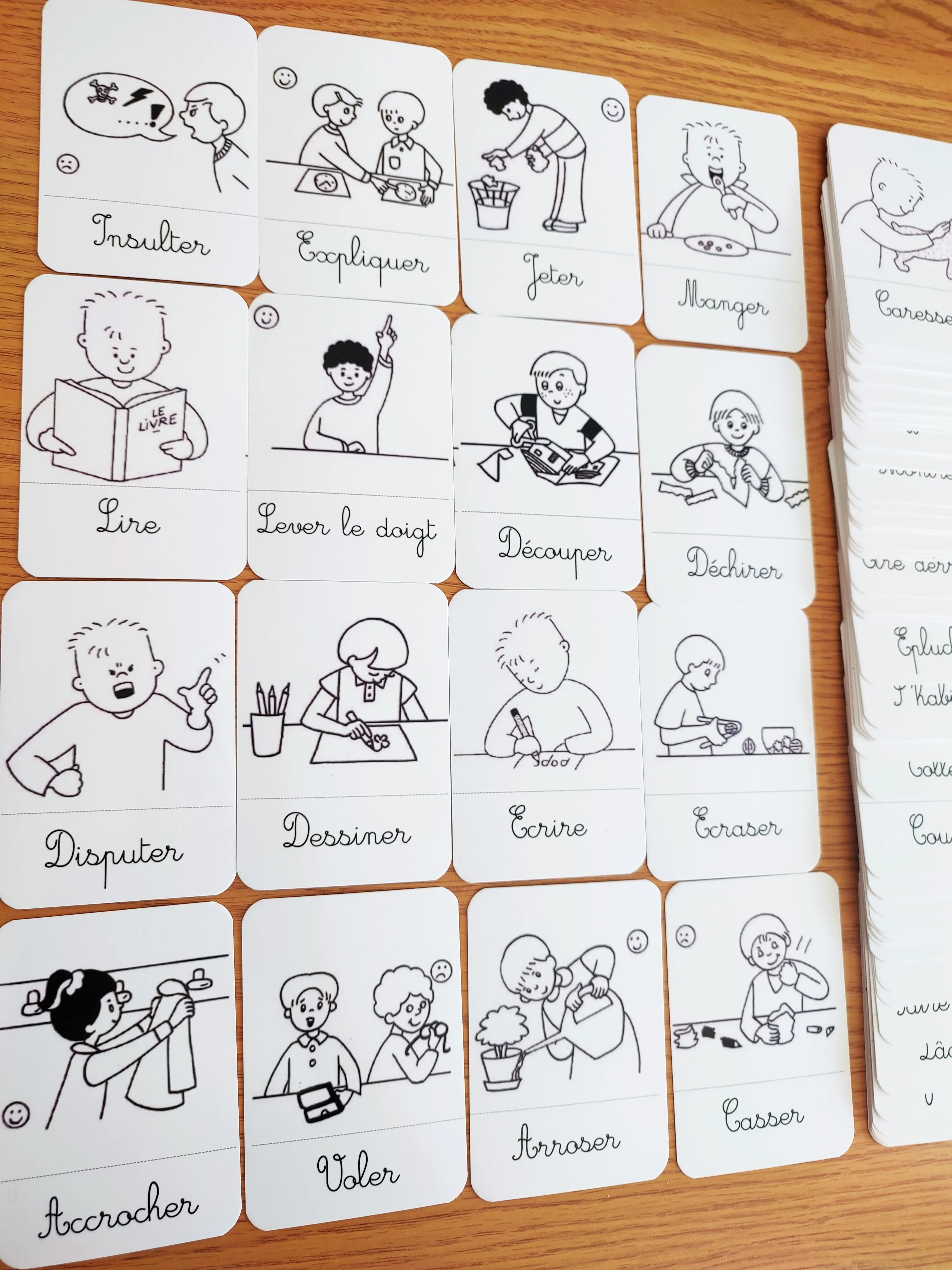90 Cartes de nomenclature des verbes