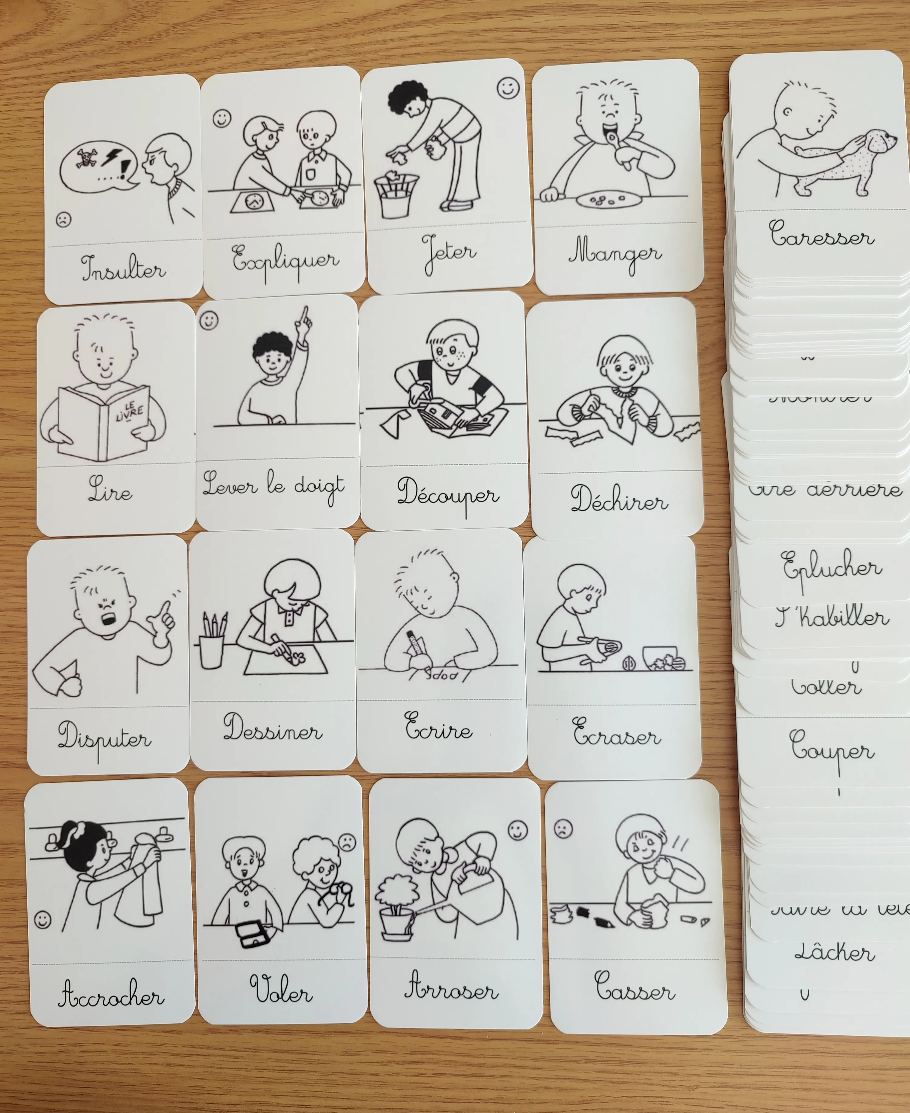 90 Cartes de nomenclature des verbes