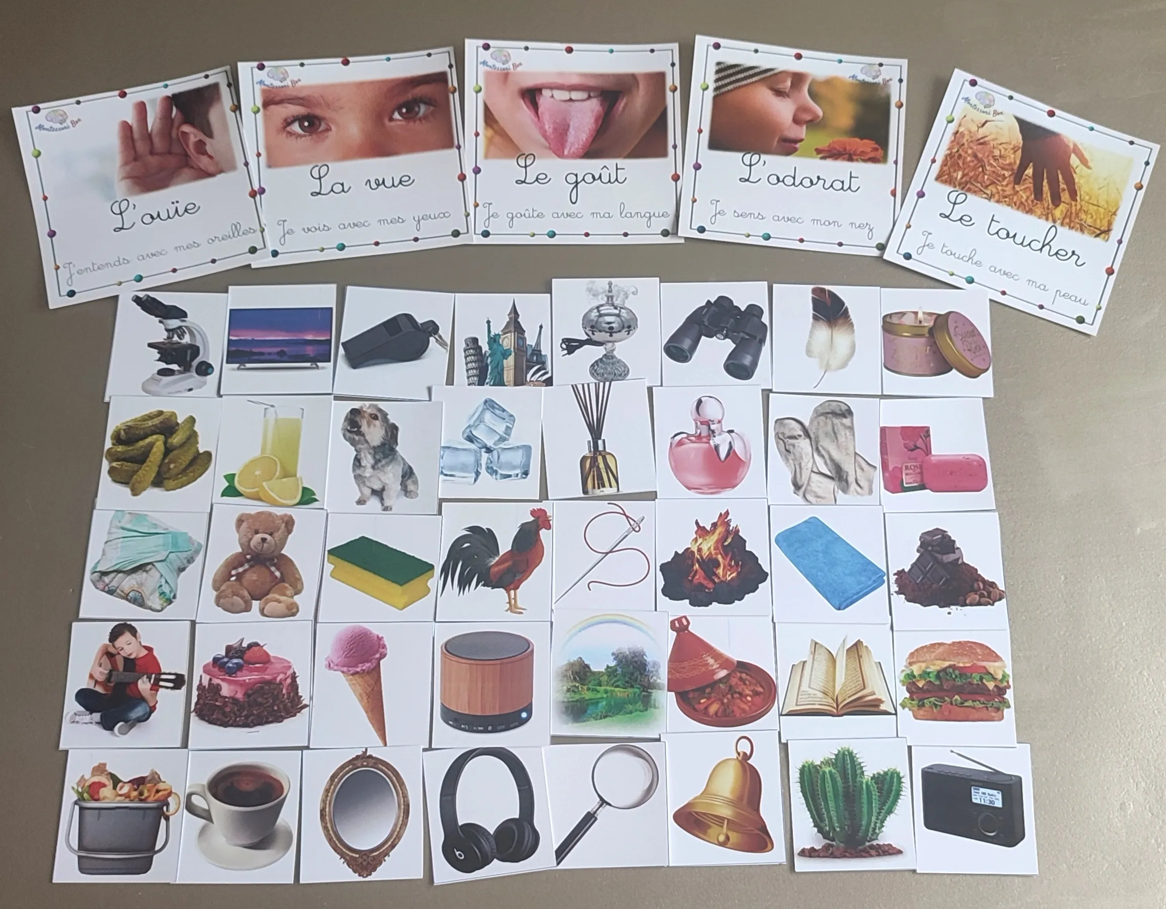 45 Cartes des 5 sens