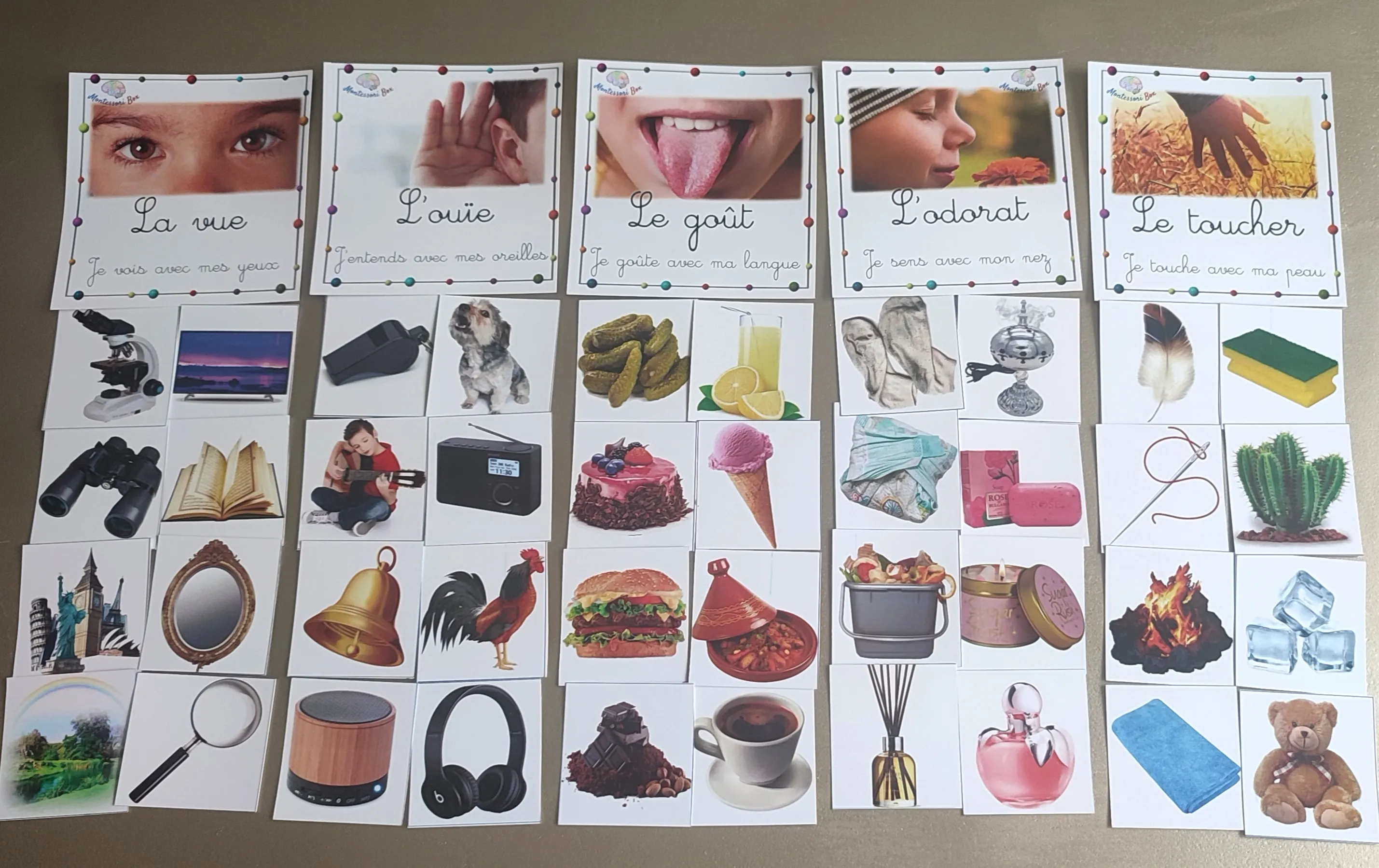 45 Cartes des 5 sens