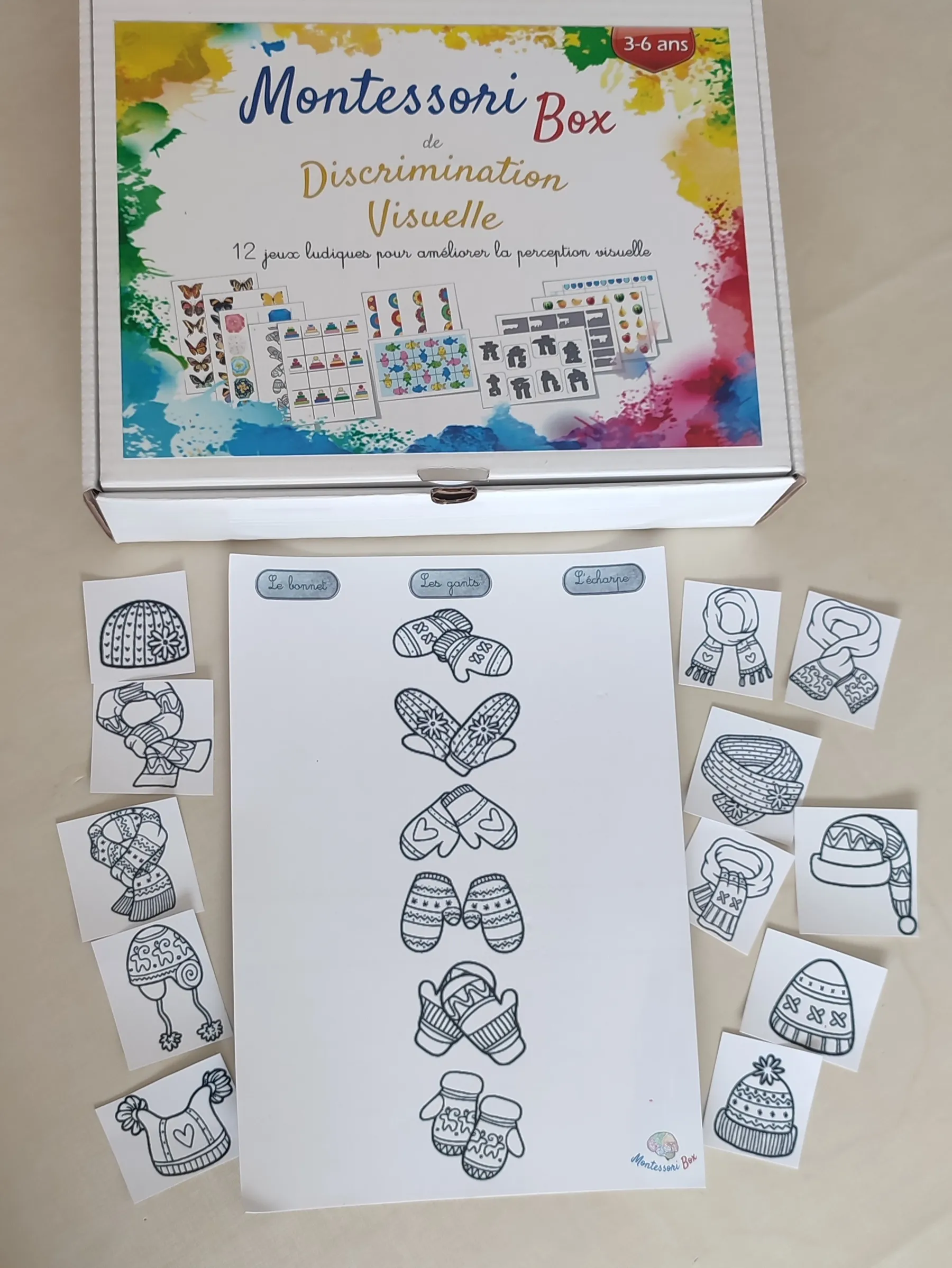 Montessori box de discrimination visuelle 