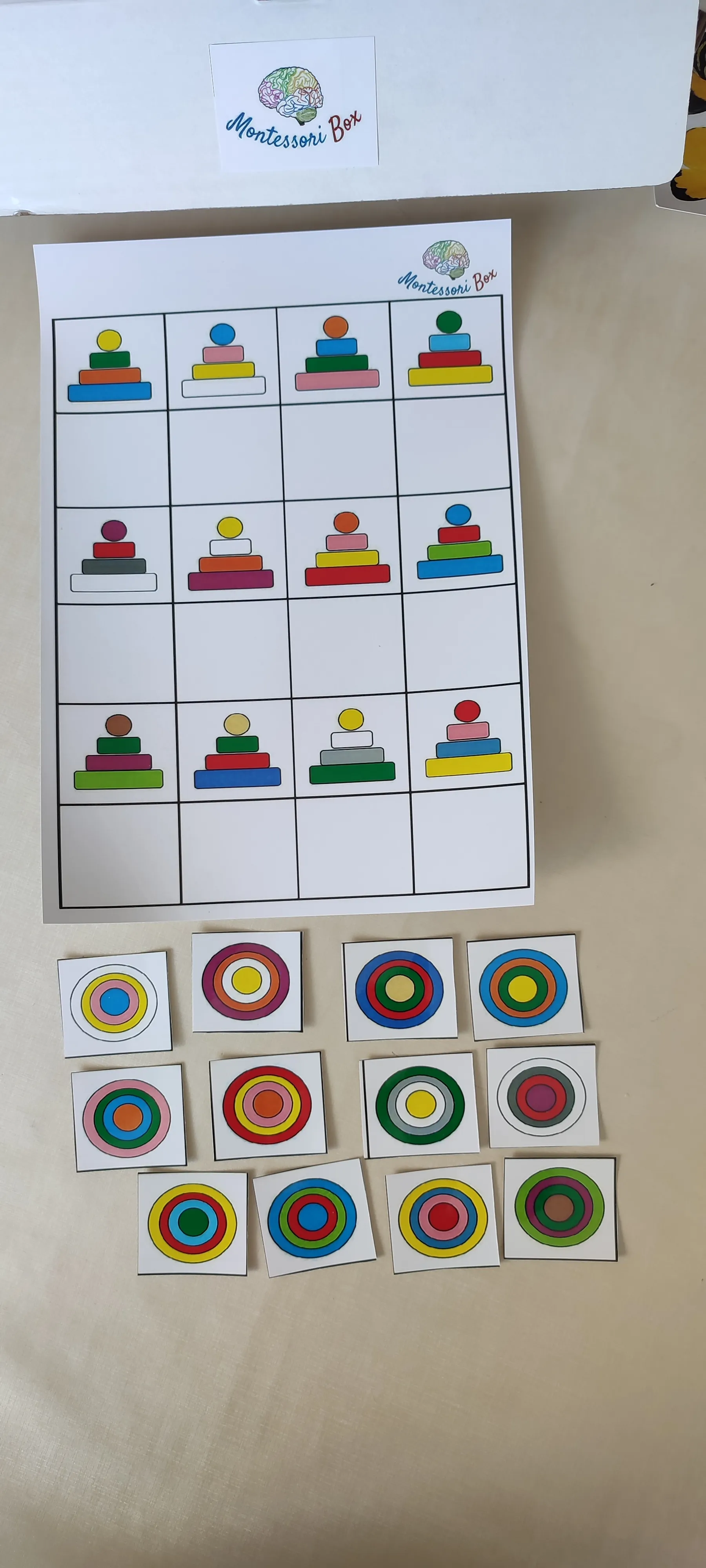 Montessori box de discrimination visuelle 
