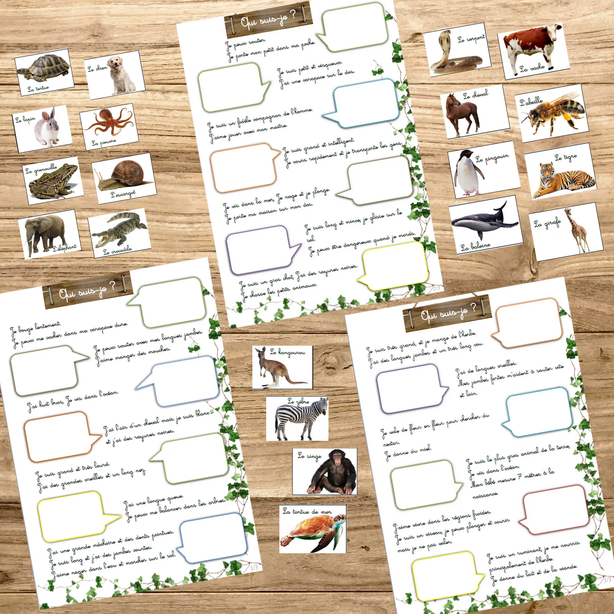 Montessori box des animaux  3-6 ans 
