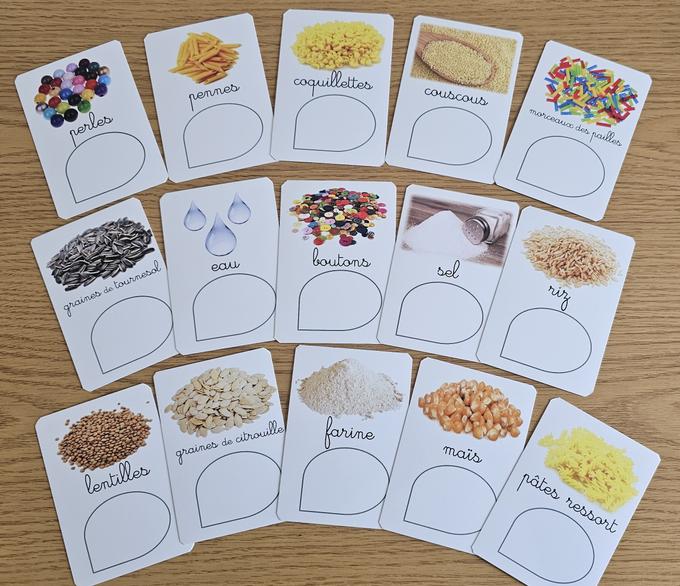 Cartes des ballons sensoriels en Français