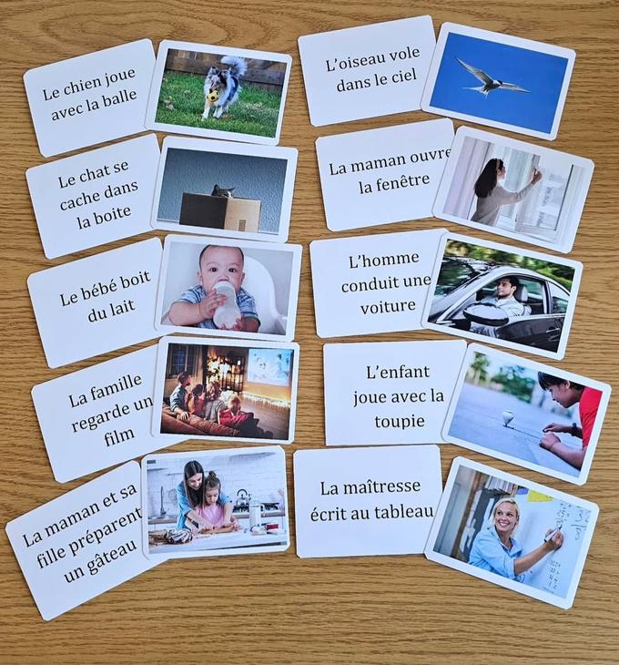30 cartes des phrases avec images