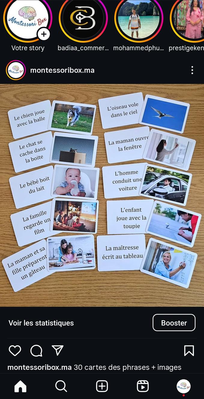 30 cartes des phrases avec images
