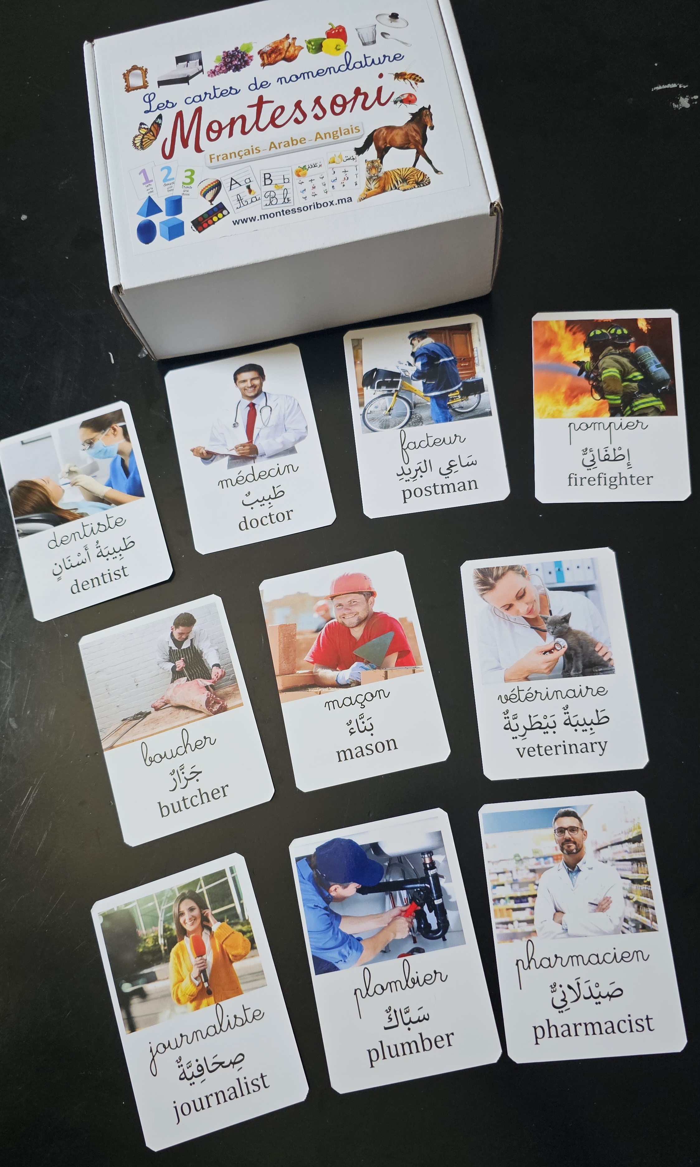 Pack 3 langues, recto verso, 380 images. 190cartes.