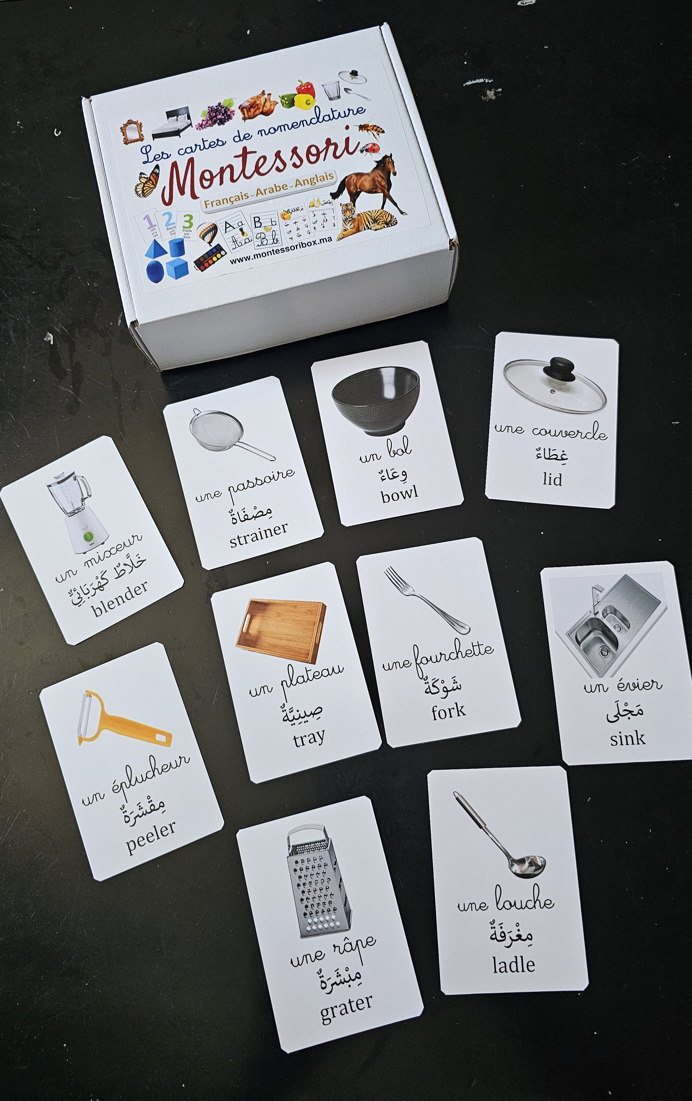 Pack 3 langues, recto verso, 380 images. 190cartes.