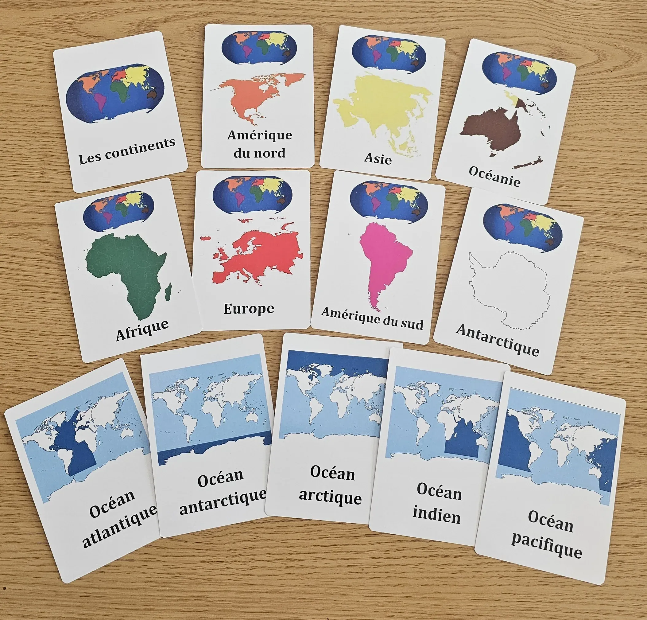 13 Cartes des continents et des océans